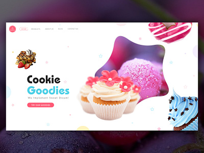 Cookie Goodies cookies food website landing page concept landing page design landing page template ui concept website website concept website design
