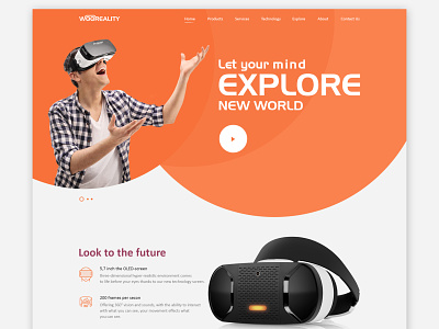 Virtual Reality Website market website responsive design ui virtual reality virtualreality vr web website website design