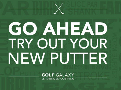 GOLF GALAXY spring signage