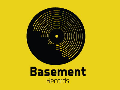 Basement Records Logo basement black color design logo one record store yellow
