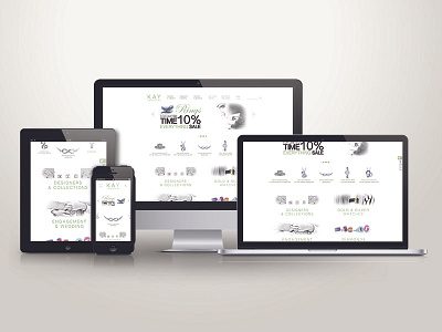 Kay Jewelers Responsive Web Design clean design elegant imac ipad iphone mac phone responsive simple web