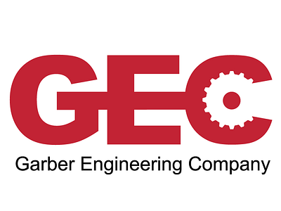 GEC logo bold design gears illustrator lines logo logo design red thick thick lines