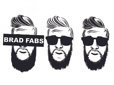 BradFabs character logo logo design