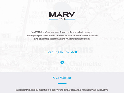 MARV Hall Website css design icons map online photoshop retna school ui web white work