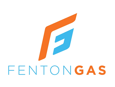 Fenton Gas Logomark ai brand branding design gas company logo negative space vector