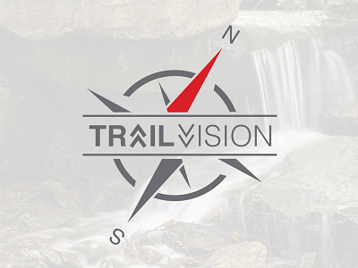 Trail Vision Logo compass hike logo navigation type