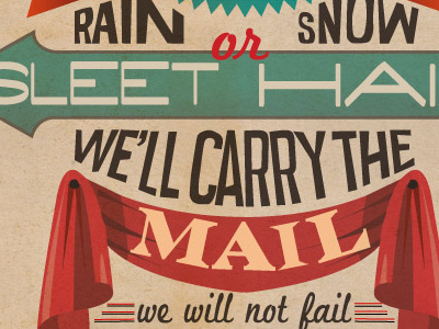 National Mailman Day Poster homework illustrator mailman pentool poster type