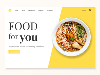 Food Delivery Landing Page app branding delivery design designs flat food landing page minimal page template ui ux vector web website