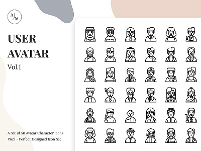 User Avatar Character Icon Set Vol.1