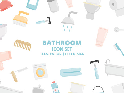 Bathroom Flat Icons