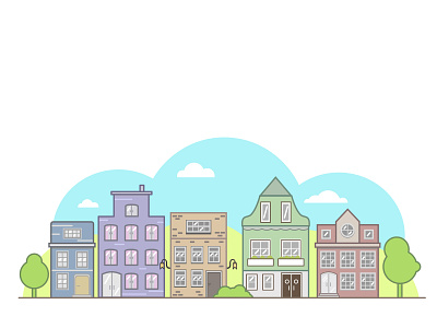 City building city house illustration vector