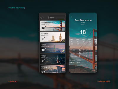 DailyUI #037 - Weather Mobile