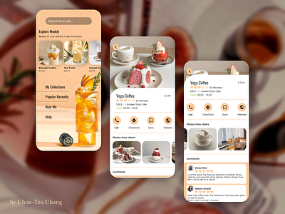 Cafe Finder App app mobile app mobile ui ui ui design uidesign