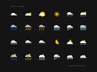 Geometric Weather Icons