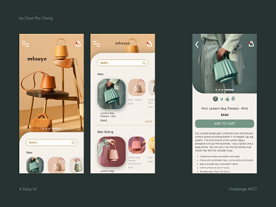 E-commerce UI design for Mlouye (DailyUI #072)