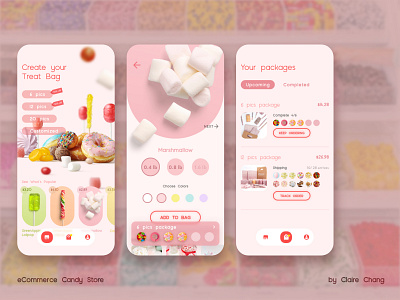 eCommerce Candy Shop app candy candyshop design ecommerce app interaction design interface interfacedesign interfaces ui ui design uidesign ux design 🍭