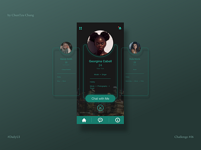 DailyUI #006 - Profile Page dailyui dailyuichallenge illustration ui 100day