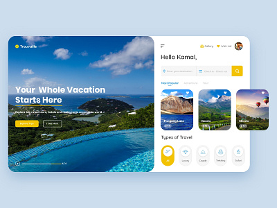 Travel Landing Page adobe xd agency website design landing page mockup travel travel agency ui design ux ui web application