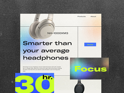 Beast Headphones Website animation design flat minimal typography ui userinterface ux web website