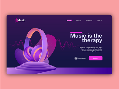 Music Therapy app art brand clean design flat graphic design icons illustration illustrator ios logo minimal mobile sketch type typography ui ux website