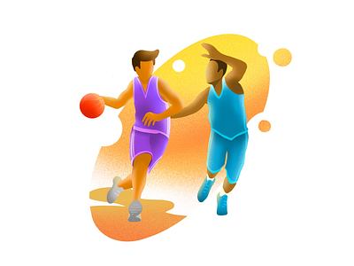 Basketball illustration abstract basketball branding design illustration ipad logo mockup nba illustration procreate user interface