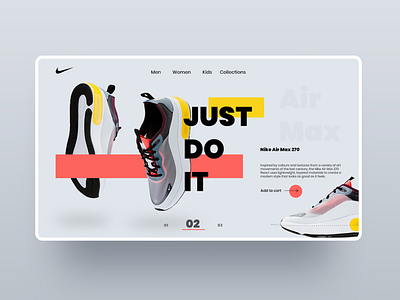 Just do it application art colour concept design flat justdoit logo nike shoes ui userinterface ux website