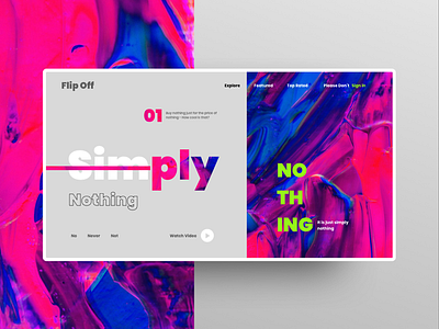 Simply Nothing abstract application art colours design flat interactivity logodesign nothing playful simple ui userinterface ux website