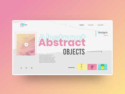 Abstro art brand clean design graphic design illustration logo ui ux vector website