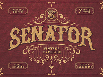 SENATOR FONT apparel calligraphy display font font family gothic lettering logo retro sans serif sport typeface typography vintage western