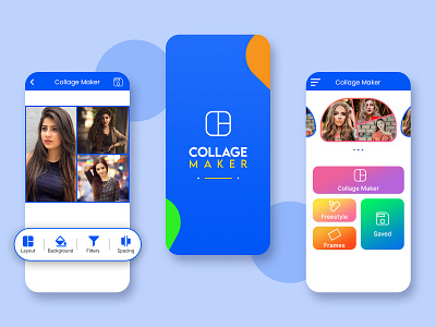 Collage Maker App UI Design app app design collage design mobile mobile app mobile app design mobile design mobile ui typography ui ui ux uidesign