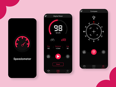 Speedometer App UI Design