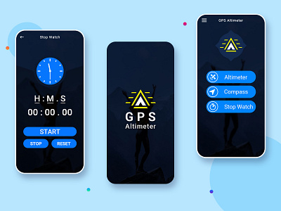 GPS Altimeter App UI Design