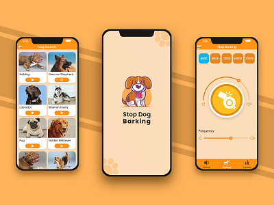 Dog Barking App UI Design app app ui app design application dailyui design dog logo dogapp mobile mobile app mobile app design mobile design mobile ui pet care petapp trending trendy design ui design uidesign uiux