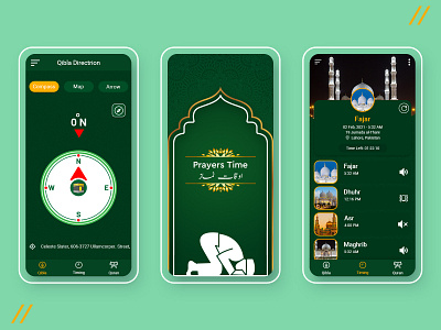 Prayer Timing Mobile App Ui