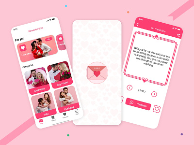 Romantic Sms App Ui Design