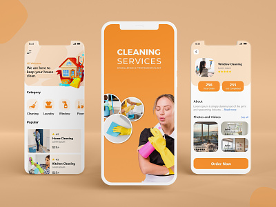 Cleaning Services App UI Design