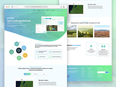 Open Landscape Network app app design graphic design landingpage landinpagedesign ui uidesign uiux uiuxdesign websitedesign webuidesign
