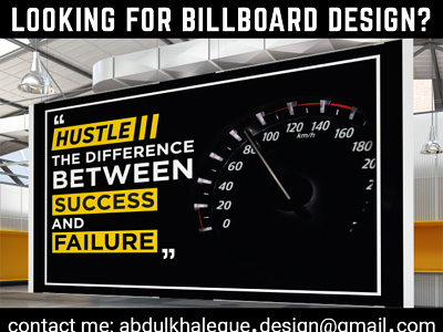 Billboard design for motivational speaker