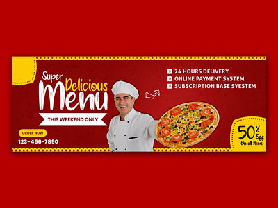 Delicious Food Restaurant Banner Photo Design