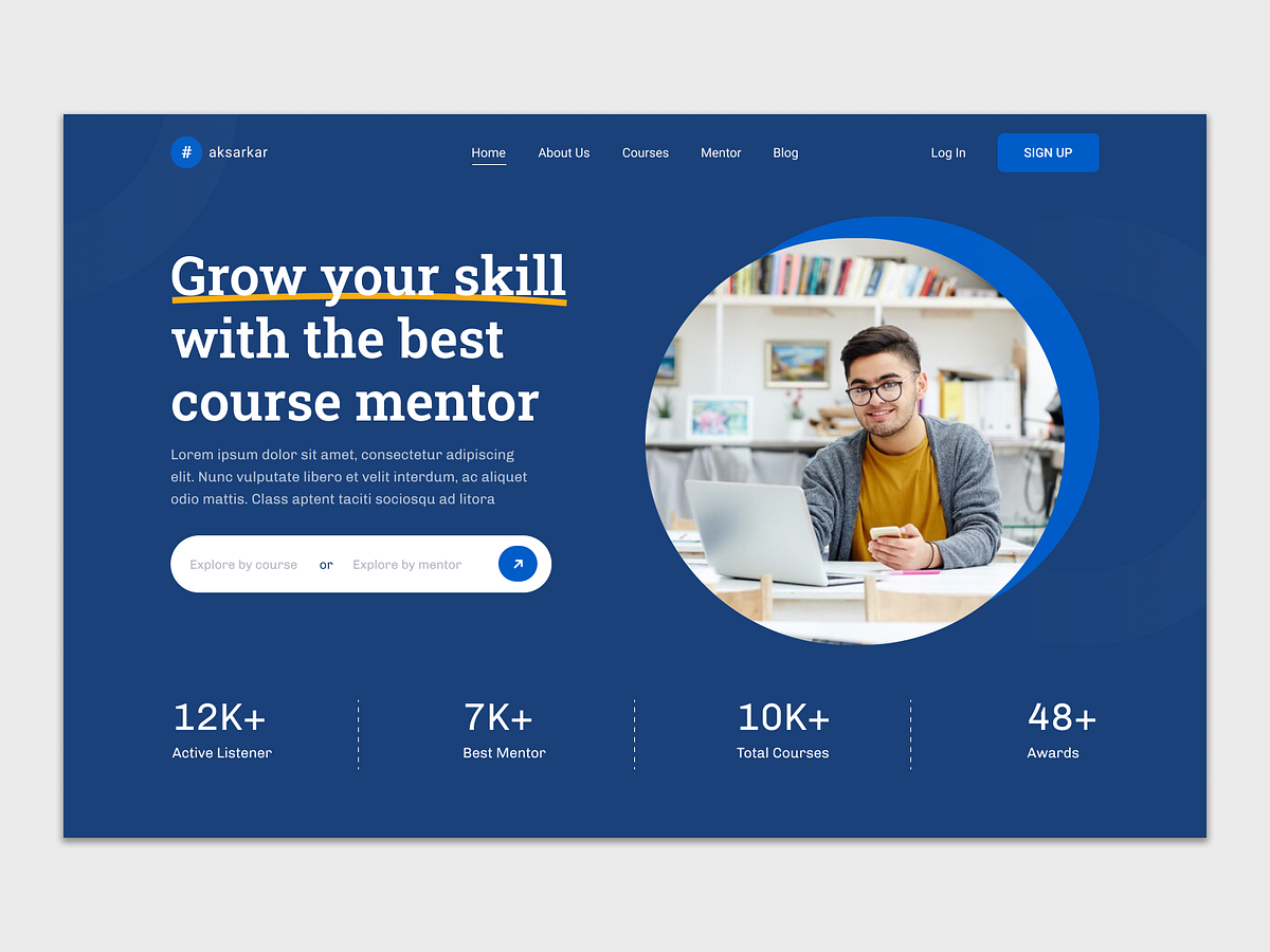 Elearning Hero Section designs, themes, templates and downloadable