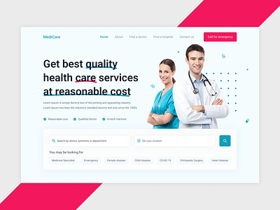 Medical Healthcare Website - Hero Section