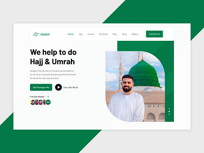 Hajj & Umrah Website Hero Design