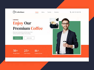 Coffee Shop Website Header Design