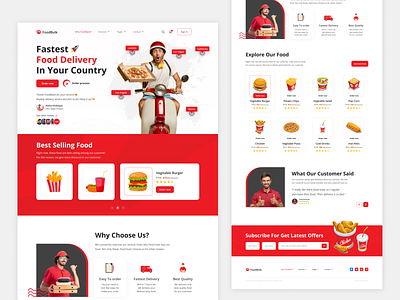 Restaurants Food Delivery Service Web Design