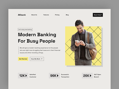 Modern Banking System ui web design