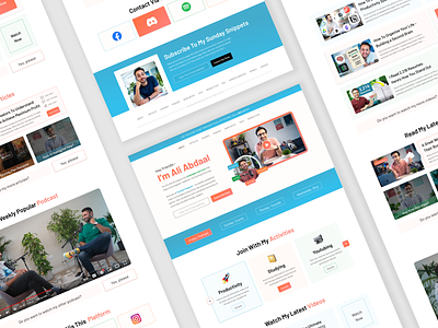 YouTuber Ali Abdaal's Website Design