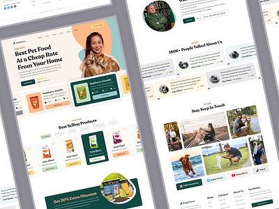 Pet food selling ui web design