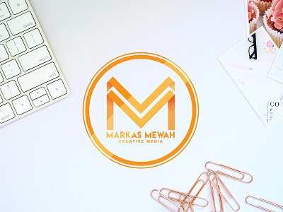 Logo Markas Mewah branding design flat icon identity illustration logo typography vector