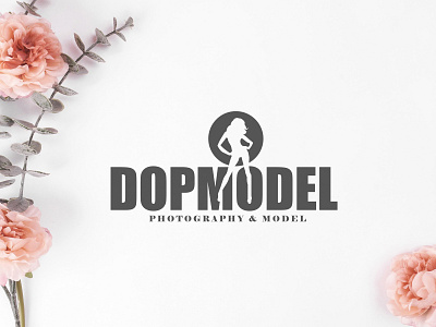 Logo DOP Model branding design fashion icon identity illustration logo typography