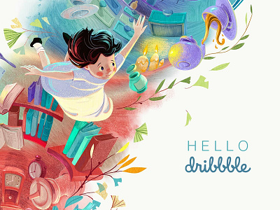 Hello Dribbble! alice aliceinwonderland children children art children book illustration